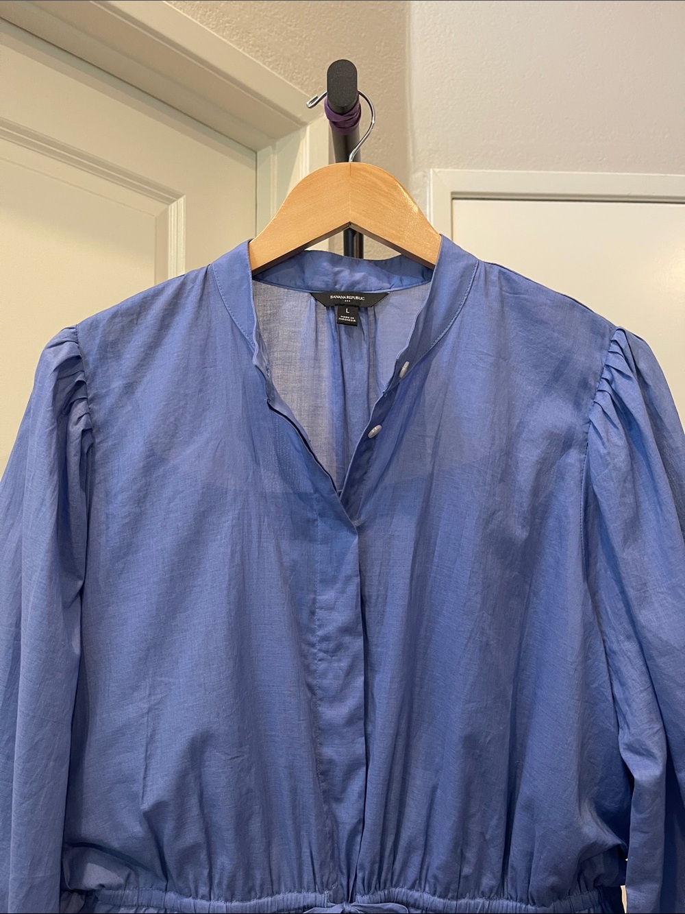 Banana Republic Blue Lightweight Shirt Dress - Picture 7 of 12